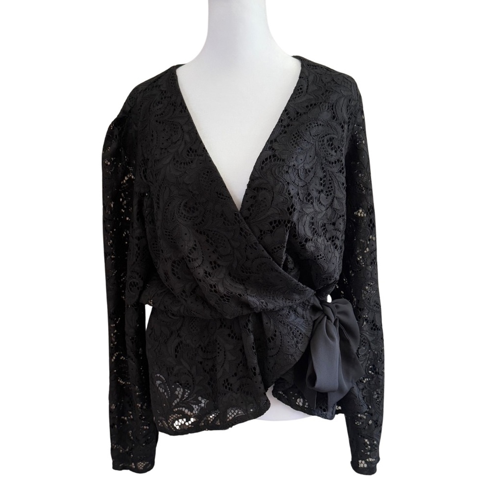 Floral Lace V Neck Blouse